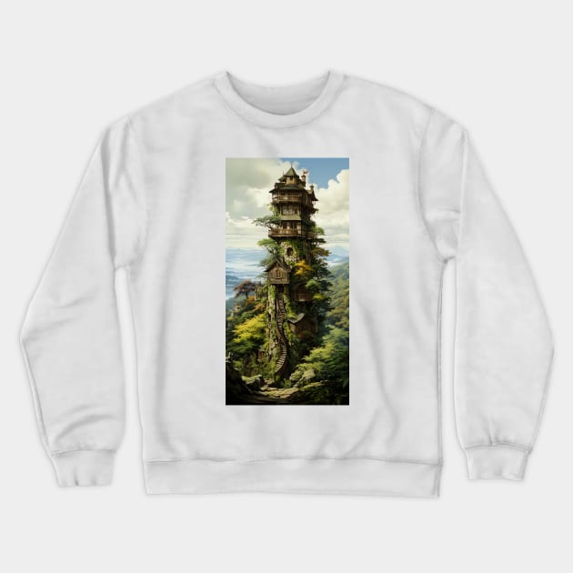 The Forest Tower Crewneck Sweatshirt by Imagier